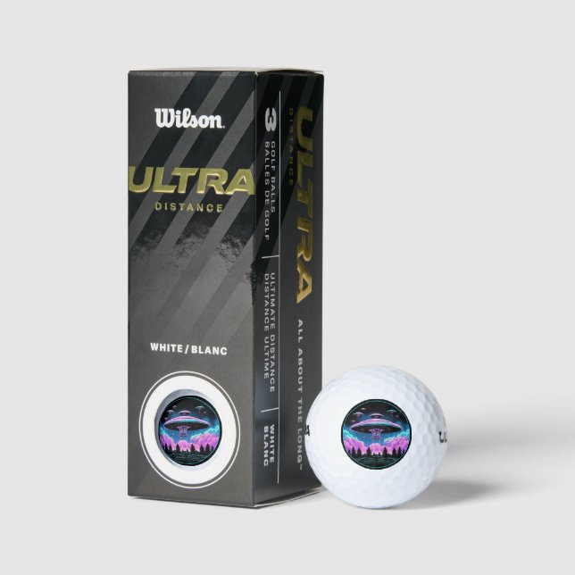 UFOs Alien Invasion Ästhetik Golfball (Verpackungen)