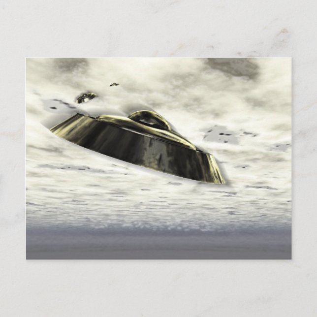 UFOs in Flight Postcard Postkarte (Vorderseite)