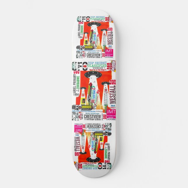 UFOS SIND EIN ECHTES Skateboard (Vorderseite)