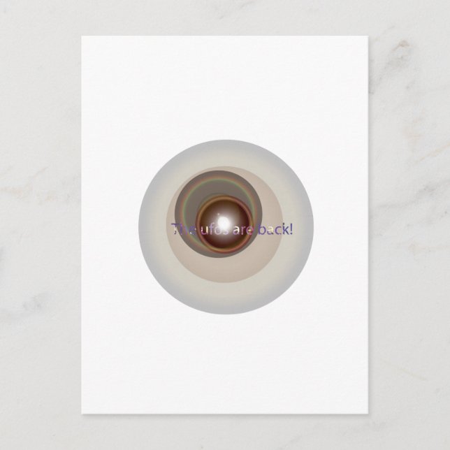 Ufos sind zurück postkarte (Vorderseite)