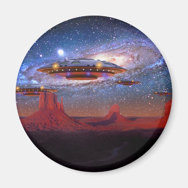 UFOs über Monument Valley Magnet (Vorne)