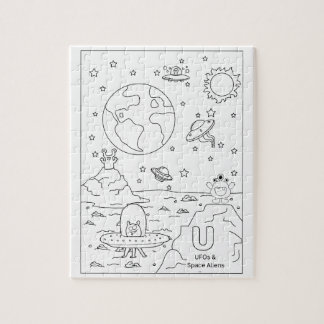 UFOs und Aliens, Puzzle, 20 x 25 cm, 110 Teile