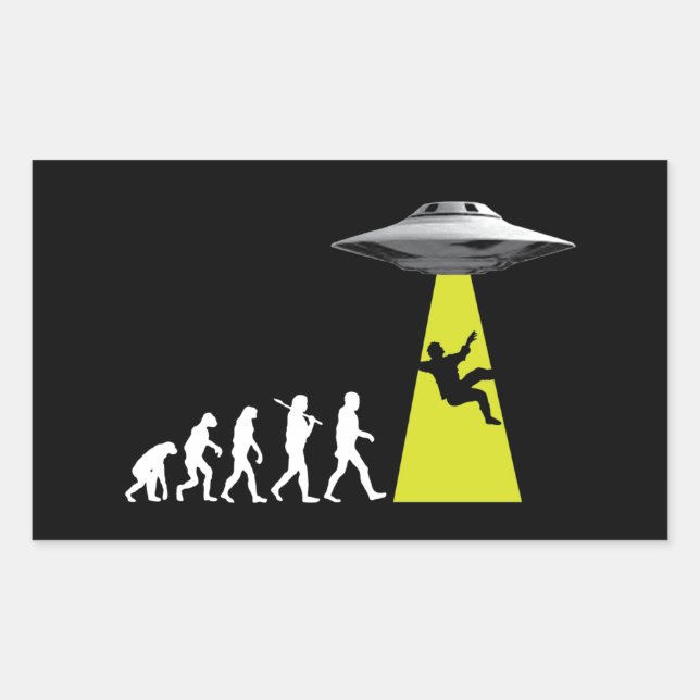 UFOvolution Rechteckiger Aufkleber (Vorderseite)