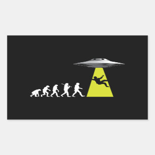 UFOvolution Rechteckiger Aufkleber
