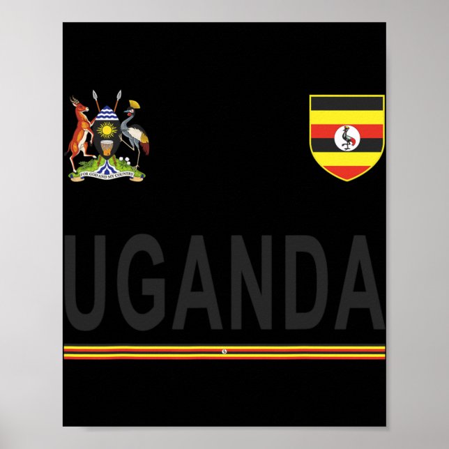 Uganda Cheer Jersey 2017 Fußball Ugandan Poster (Vorne)