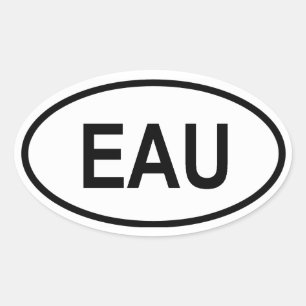 Uganda "EAU" Ovaler Aufkleber