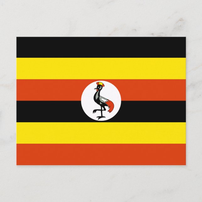 Uganda Flag Postcard Postkarte (Vorderseite)