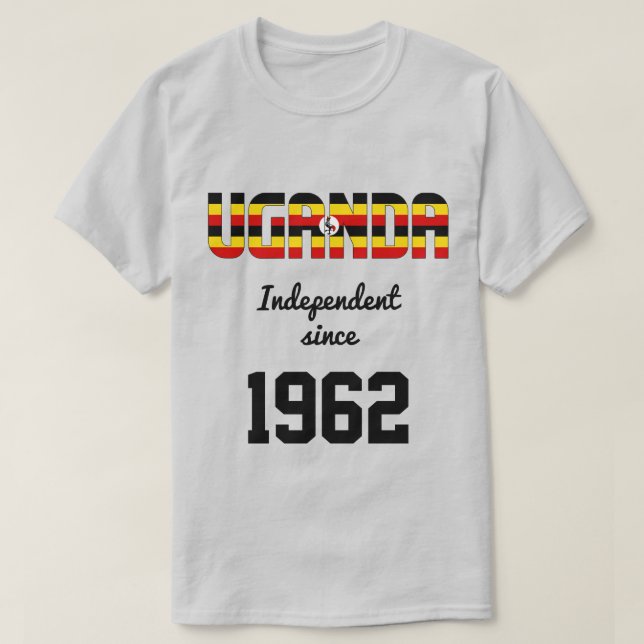 Uganda Flag Unabhängigkeit Feier T-Shirt (Design vorne)