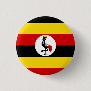 Uganda-Flagge Button