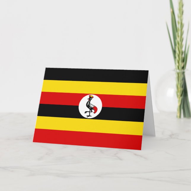 Uganda-Flagge Dankeskarte (Vorderseite)