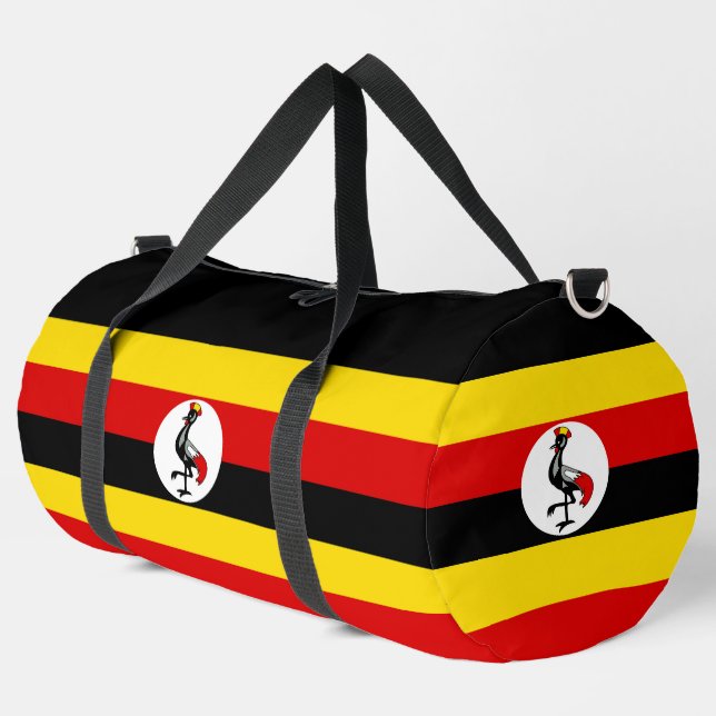 Uganda-Flagge Duffle Bag (Linke Ecke)