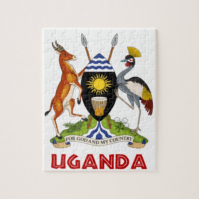 UGANDA - Flagge/Emblem/Wappen/Symbol (Vertikal)