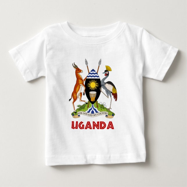 UGANDA - Flagge/Emblem/Wappen/Symbol Baby T-shirt (Vorderseite)