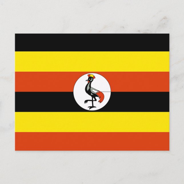 Uganda-Flagge Feiertagspostkarte (Vorderseite)