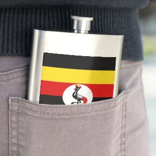 Uganda-Flagge Flachmann