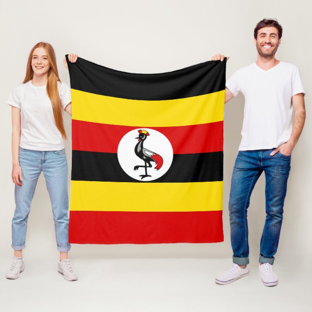 Uganda-Flagge Fleecedecke (Beispiel)