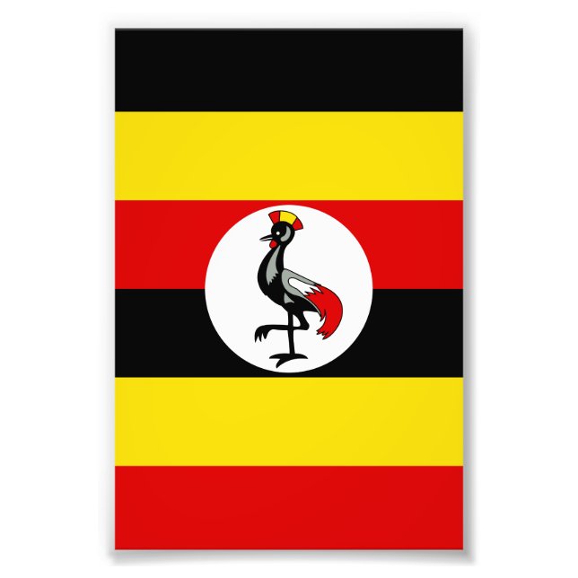 Uganda-Flagge Fotodruck (Vorne)