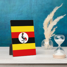 Uganda-Flagge Fotoplatte