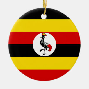 Uganda-Flagge Keramik Ornament