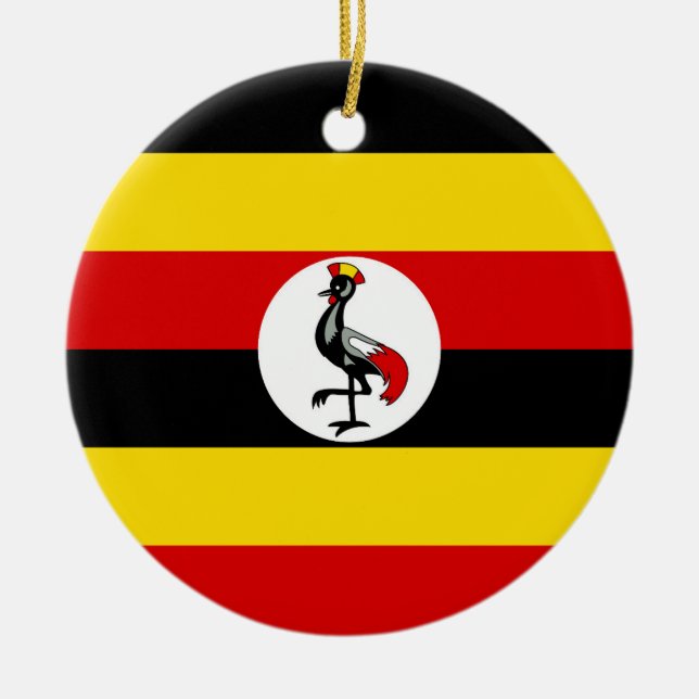 Uganda-Flagge Keramik Ornament (Vorne)