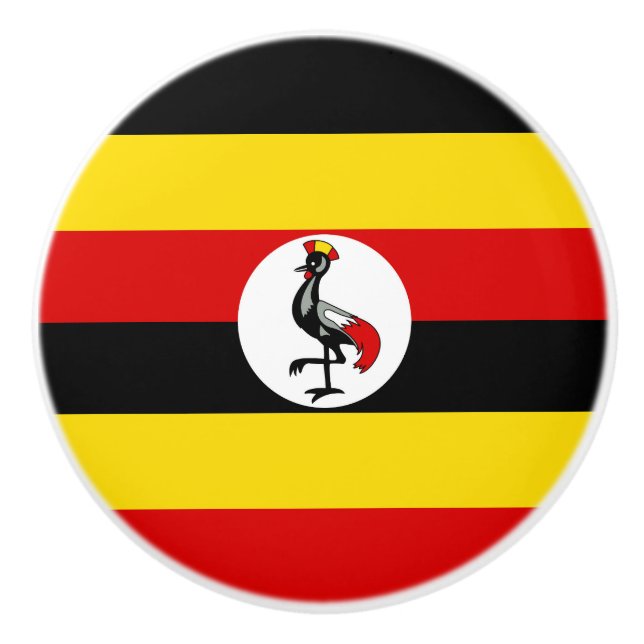 Uganda-Flagge Keramikknauf (Vorderseite)