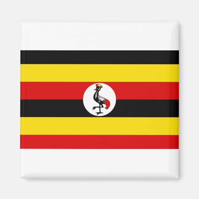 Uganda-Flagge Magnet (Vorne)