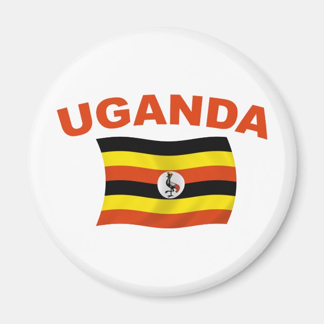 Uganda-Flagge Magnet (Vorne)