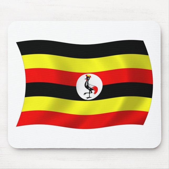 Uganda-Flagge-Mauspad Mousepad (Vorne)