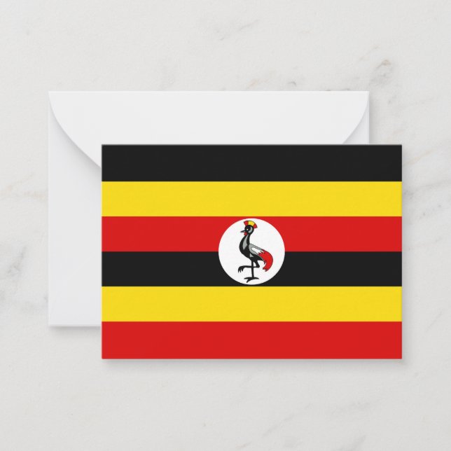 Uganda-Flagge Mitteilungskarte (Vorderseite)