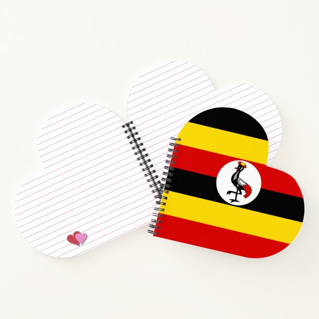Uganda-Flagge Notizbuch (Innenseite)