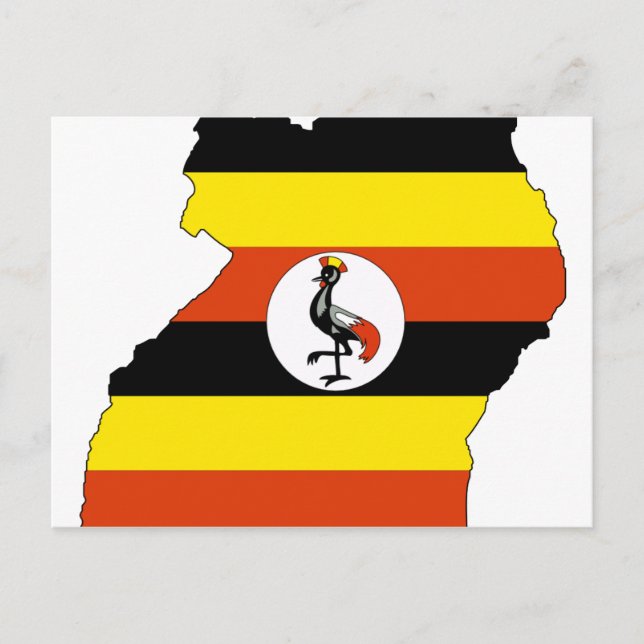 Uganda-Flagge Postkarte (Vorderseite)