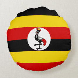 Uganda-Flagge Rundes Kissen