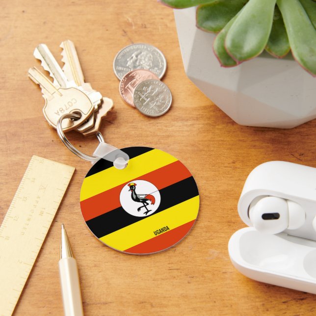 Uganda-Flagge Schlüsselanhänger (Schreibtisch)