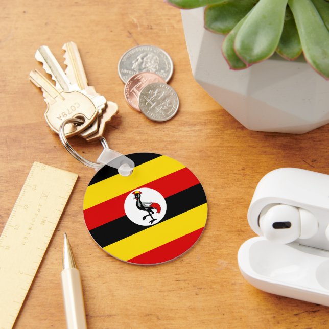 Uganda-Flagge Schlüsselanhänger (Schreibtisch)