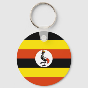 Uganda-Flagge Schlüsselanhänger