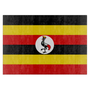 Uganda-Flagge Schneidebrett