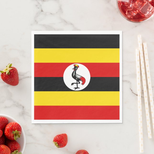 Uganda-Flagge Serviette (Beispiel)