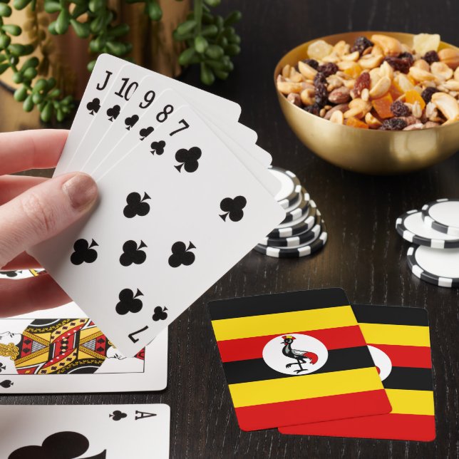 Uganda-Flagge Spielkarten (In Situ)