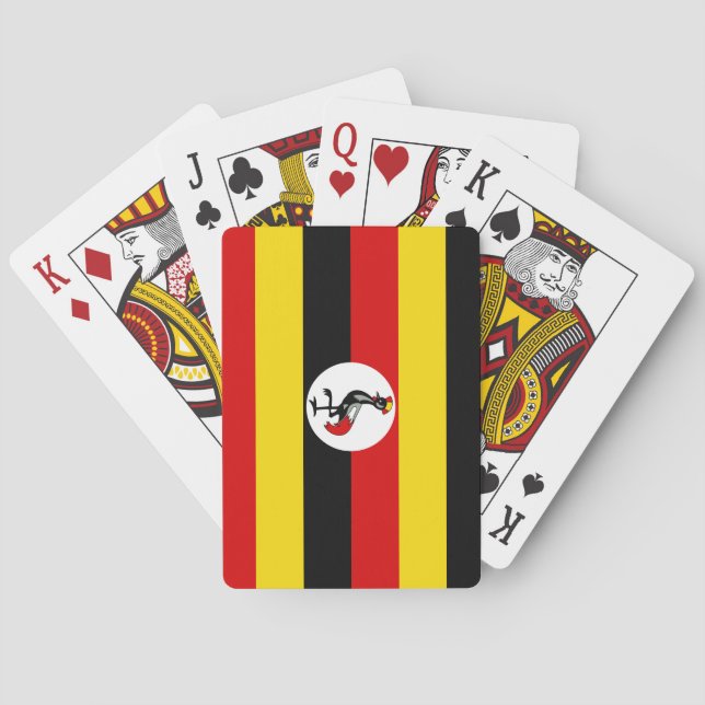 Uganda-Flagge Spielkarten (Rückseite)