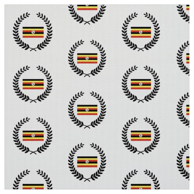 Uganda-Flagge Stoff (Muster)