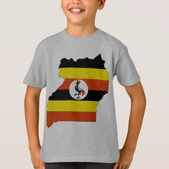 Uganda-Flagge T-Shirt (Vorderseite)