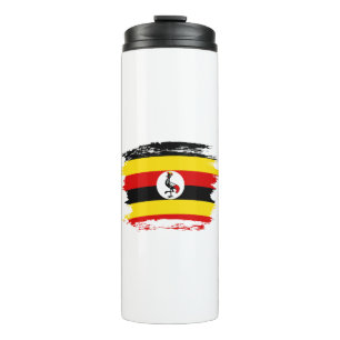 Uganda-Flagge Thermosbecher