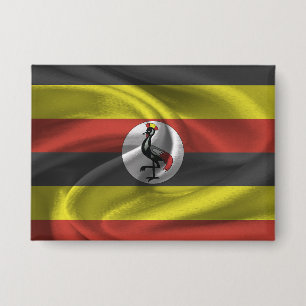 Uganda-Flaggen-Button Button