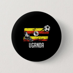 Uganda-Flaggen-Trikot ugandische Fußballmannschaft Button
