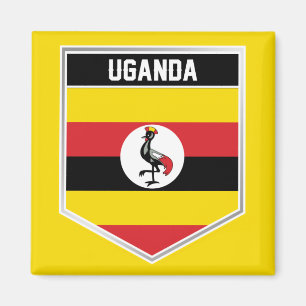 Uganda-Flaggenschild Magnet