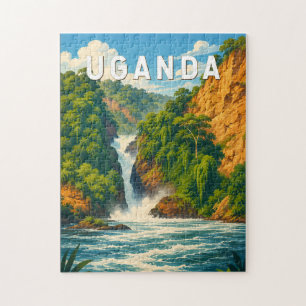 Uganda Illustration Reise Kunst Vintage