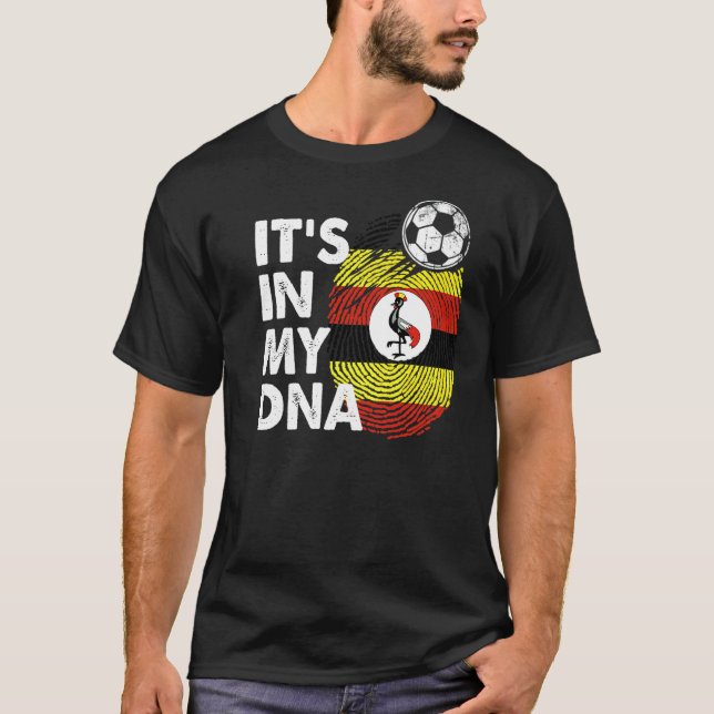 Uganda in meinem DNA-Uganda-Flaggenteam Uganda T-Shirt (Vorderseite)