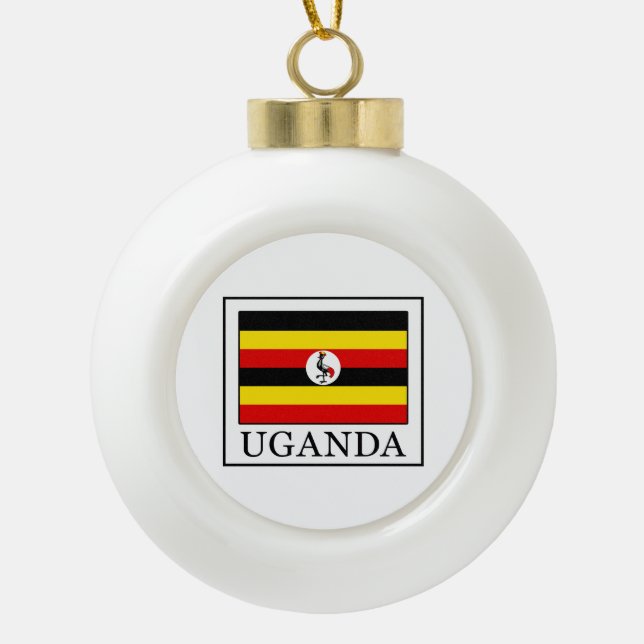Uganda Keramik Kugel-Ornament (Vorderseite)