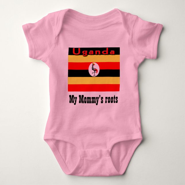 Uganda meine Mami-Wurzeln Baby Strampler (Vorderseite)