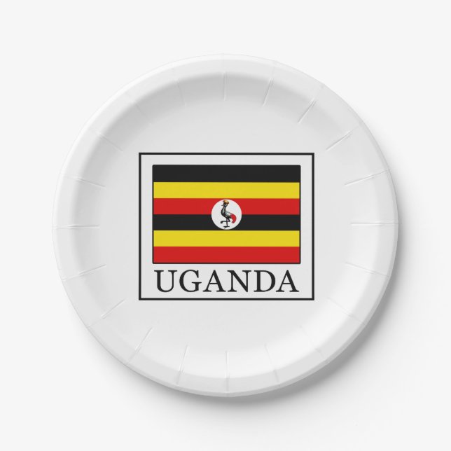 Uganda Pappteller (Vorderseite)